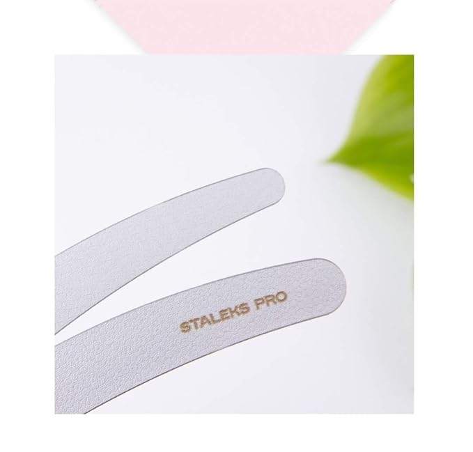 STALEKS PRO Expert 10 Laser Nail File (170mm Curved) – Stainless Steel Manicure & Pedicure Tool for Short Nails & Delamination Control