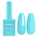 15ML Pastel Blue Gel Nail Polish, Light Blue Gel Polish, Same Color Same Bottle,High Gloss U V Soak Off Nail,DIY Sparkle Manicure Salon