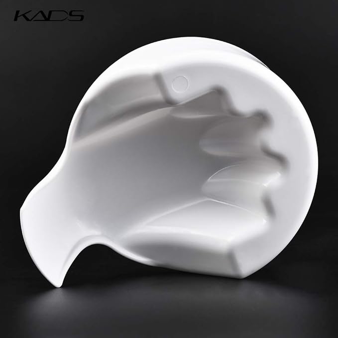 KADS 1pc Nail Art Hand Wash Remover Soak Bowl DIY Salon Glitter Nail Spa Bath Treatment Hand Resurrection Care Bowl (White)
