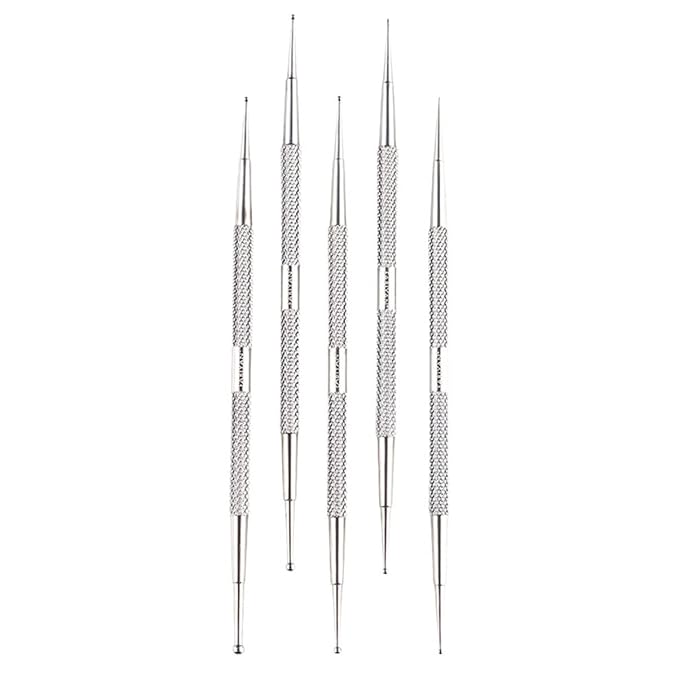 Beaupretty 5pcs Nail Dotting 2 way dotting pen nail dotting tool dotting tools set Pen Ball Embossing