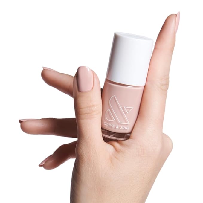 Olive & June Long Lasting Nail Polish | Plump Gel-Like Finish No Lamp Needed | Lasts up to 10 days | Salon-Quality 15-Free Vegan & Cruelty-Free Chip-Resistant | HZ Dusty Rose