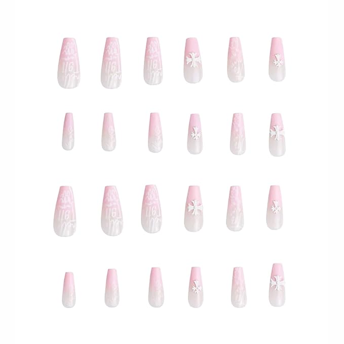 PSYTONE Press on Nails Short Almond Fake Nails Light Pink French Tip Glue on Nails Glossy Acrylic Nails Press ons Light Pink Full Cover Artificial Stick on Nails Petite Stick on Nails for Women 30 Pcs