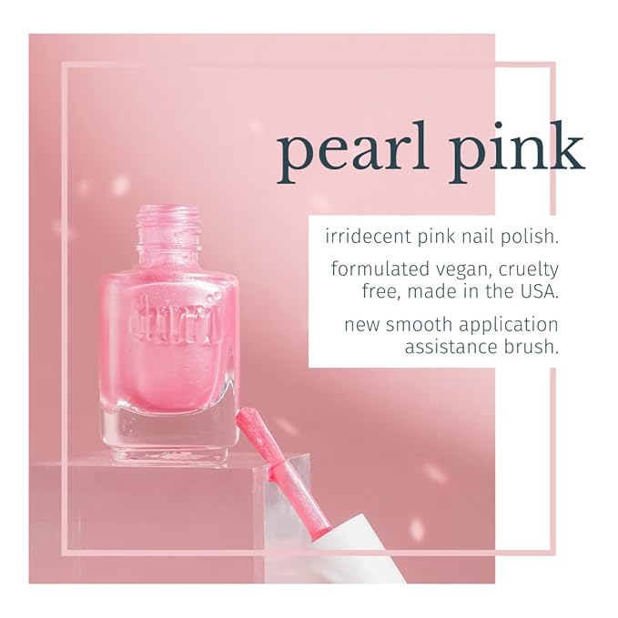 duri Nail Polish 30 Pearl Pink, Light Metallic Pink Color