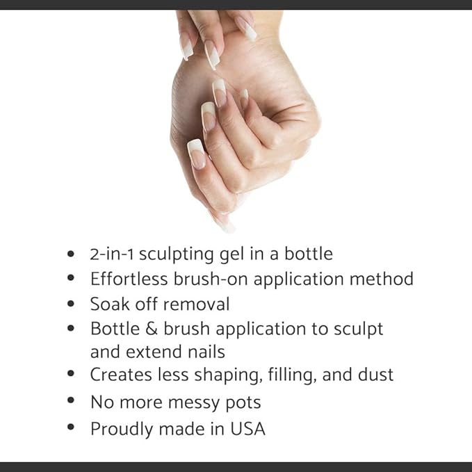 IBD Building Gel, Hard Gel Nail Extension, Soft White - for Nails Extensions, Sculpting, & Overlays, Self-Leveling UV/LED for Strong Nails, 0.5 oz