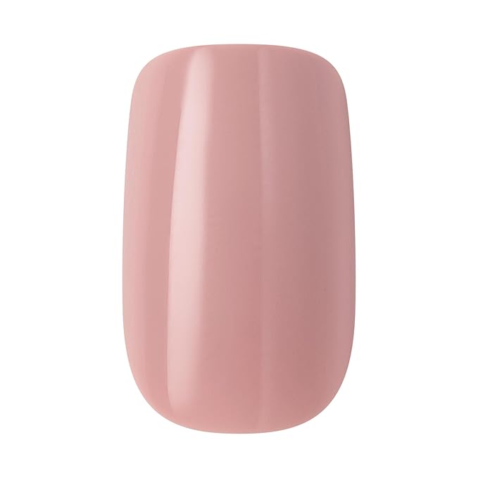 KISS CORE, Press On Nails, Nail glue included, 'Embullience', Beige, Short Size, Squoval Shape, Includes 32 Nails, 2g Glue, 1 Manicure Stick, 1 Mini File