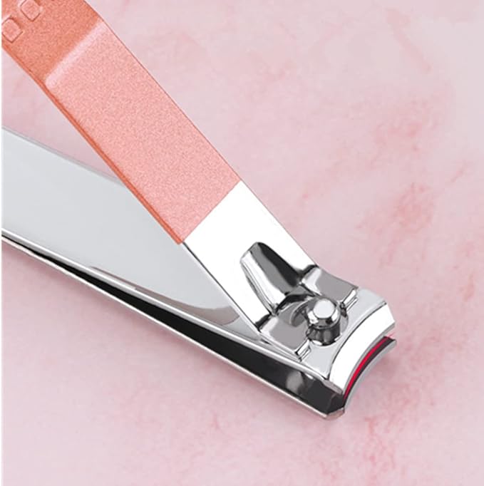 Manicure Set, Professional Nail Clippers Kit, Pedicure Care Tools, Professional Women Grooming Kit -Premium Stainless Steel with Pink Travel Case Set 16PC Great Gift(Rose Gold)