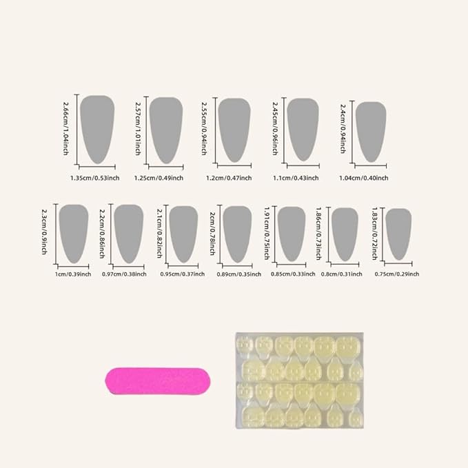 Handmade Press on Nails Medium Almond Fake Nails with Butterfly Flower Charm Design Spring Glue on Nails Water Ripple Stick on Nails Glossy Reusable Spring False Nails for Women Girls Manicure 24pcs