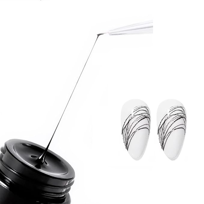 Black Spider Gel for Nails, Black Gel Paint for Nails Art UV LED DIY Design Manicure Spider Paint Nail Gel for Nail Art
