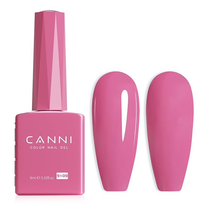 CANNI Red Pink Gel Nail Polish, 1Pcs Red Gel Polish Baby Pink Color Nail Polish High Gloss Soak Off U V Nail Manicure Salon DIY