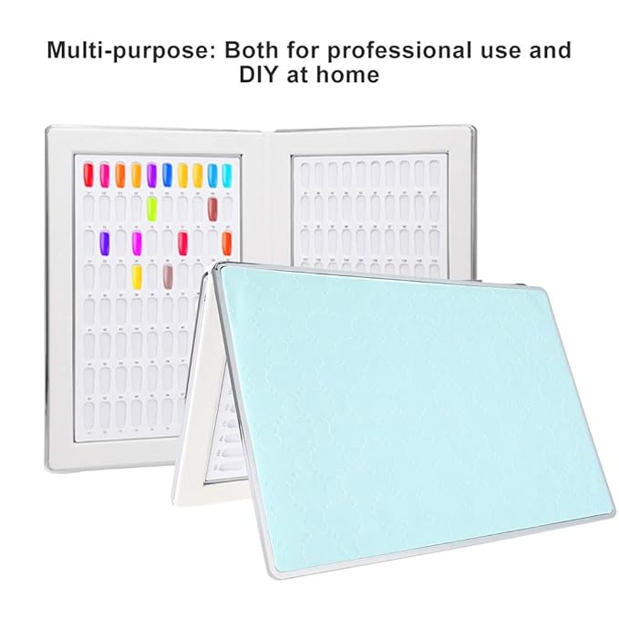 Nail Gel Color Card, High Capacity 160 Slots Nail Polish Display Chart Book, Reusable Nail Art Showing Shelf for Manicurists or DIY Enthusiasts