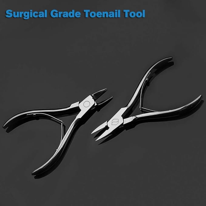 FERYES Toenail Clippers Straight Blade for Thick Toenails, Nail Clippers for Thick and Ingrown Nails - High Temperature Forging Stainless Steel Toe Nail Tools