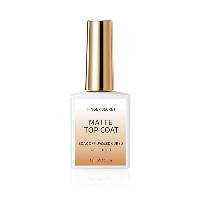 18ml/0.60floz High-Shine Matte Top Coat for Gel Nail Polish - Premium Long-Lasting Fashion Matte Finish, Professional-Grade Nail Supplies for Salon-Quality DIY at Home.