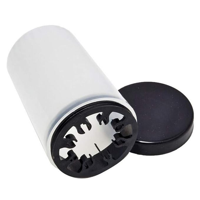 1 Piece Nail Art Brush Cleaner Cup Nail Art Tip Brushes Holder Remover Cup UV Gel Pen Polish Remover Cleanser Cup Immersion Brush Cleaner Pot Multiple Size Slots, Black Lid