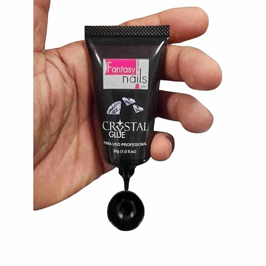 Fantasy Nails Crystal Gel Glue 1oz, Gel Adhesive for Nail Art Decoration and Creation