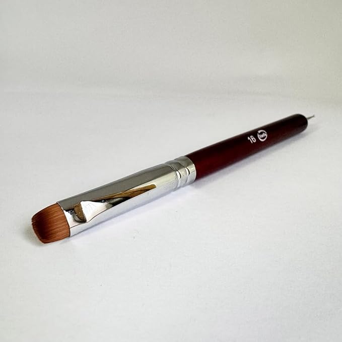 Vanfa Detailing Nail Art French Brush With Doting Tool - Size #16 (Pack of 2)