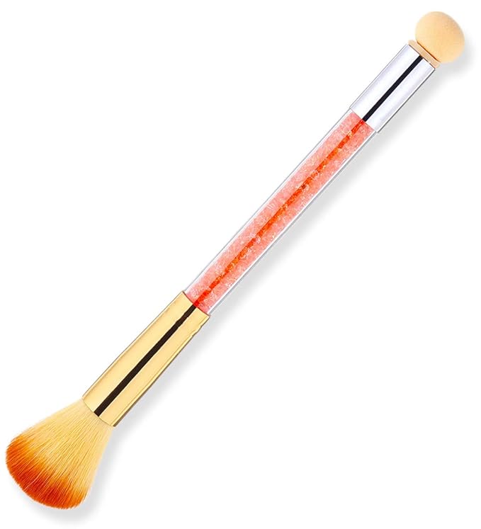 SILPECWEE 1Pc Double-Head Acrylic Nail Art Brushes UV Gel Nail Gradient Shading Pen Nail Remove Dust Powder Brush Manicure Tools