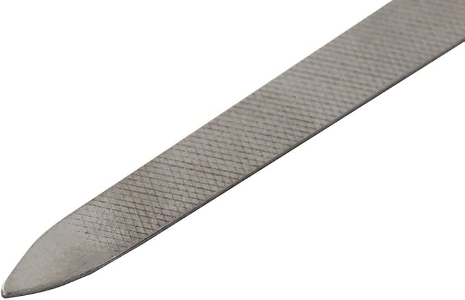 Yeshan Stainless Steel Triple-Cut Long Nail File with Nail Cleaner Tip,5.5 Inch,Pack of 2