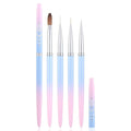 for OPI Nail Polish Remover, 4PCS Nail Clean UP Brushes for Cleaning Polish Mistakes on the Cuticles, Acetone Resistant Nail Brush for Nail Art and Designs