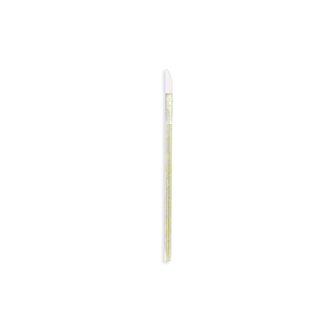 100 Pieces Disposable Lip Applicators – Lint-Free Versatile Doe Foot Makeup Wands for Lip Gloss, Lipstick, Lash Extensions, Beauty Starter Kits Essential (100 Brushes, Gold Crystal)