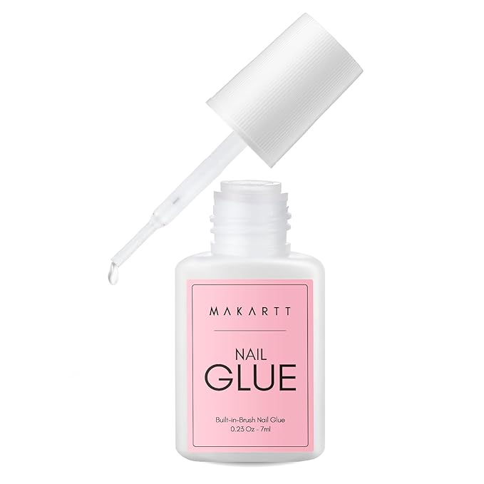 Makartt Nail Glue with Remover Kit: Super Strong,Quick Dry Nails Adhesive for Press-Ons 7ML, with Press on Nail Glue Remover, 30ML Fast Removal Debonder with 2 Droppers DIY Manicure at Home Salon