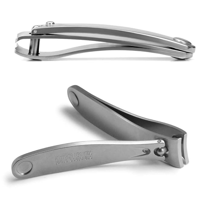 GERMANIKURE 4pc Manicure Set in Leather Case - Handmade in Solingen Germany, FINOX High Carbon Stainless Steel – Professional Travel Size Manicure and Pedicure Kit