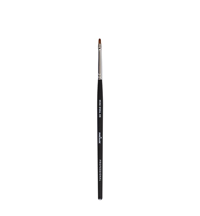 Pink Mask Mini Oval Brush 05 - Precision Brush for French Lines, Filling, and Flower Petals in Nail Art