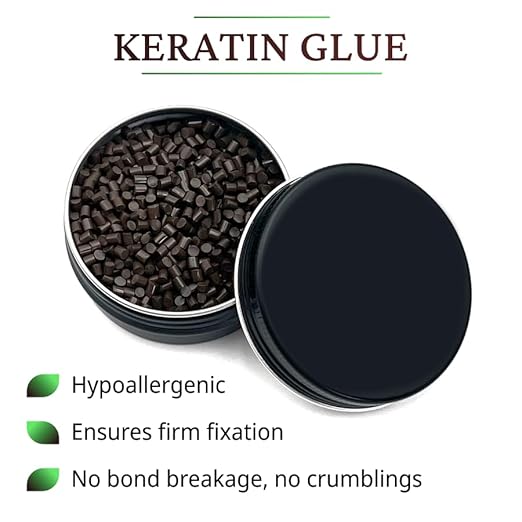 25 g Hair Extension Italian Keratin Glue Granule Pellet for Hot Fusion, K Tip, U-Tip, I-Tip, Keratin Granule Bead, Hair Glue, Hot Keratin Glue for Hair Extension and Nail Design (Light Brown)