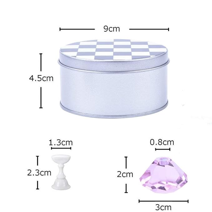 Kalolary Nail Art Display Stand - Magnetic Tips Holder, Crystal Holder, Chessboard, DIY Practice Stand (Purple)