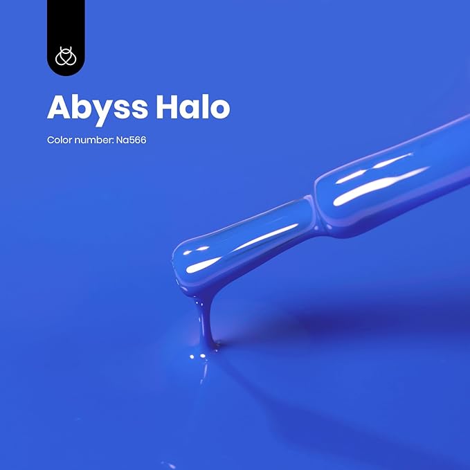Beetles Blue Gel Polish - Hema Free Abyss Halo Blue Gel Nail Polish, Soak off UV Led Lamp Spring Nails Art Colorful Bottle Manicure Gifts for Women