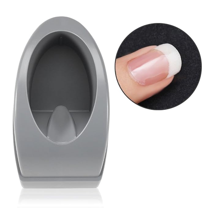 Dipping Powder Container Nail Dip Tray French Manicure Molding with Finger Guide Easy Smile Line Dip Powder Tray Nail Dip Powder Accessories Grey Dip Holder for Nails