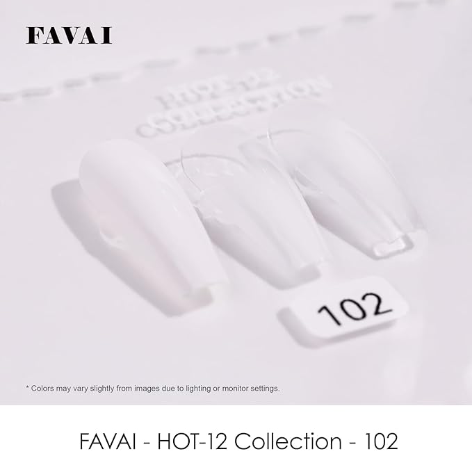 FAVAI 6 PCS Airbrush Gel Nail Polish 90 ML White Color (#102) for Nail Art, Non-Acetone Airbrush Gel Polish with Fine Mist, Nail Polish for Nail Gradients No Dilution, 6 * 15ML