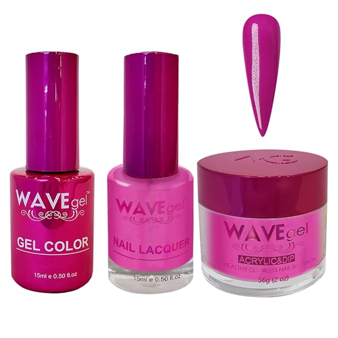 WAVEGEL Soak-Off Gel, Nail Lacquer & Acrylic/Dip Powder Matching Set - Princess Collection - #89 New Desires