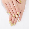 evpct Light Green Cat Eye Extra Short Press on Nails Square, Petite Short Square Stick on Nails for Women Gift, Avocado Metallic Glitter Glossy Reusable Gel Press on Acrylic Fake Nail with Designs