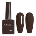 CANNI Dark Brown Gel Nail Polish, 1Pcs Deep Brown Gel Polish Color Nail Polish High Gloss Soak Off Nail Manicure Salon DIY at Home