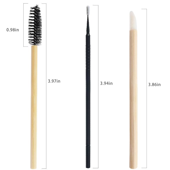 300 Pack Disposable Spoolies Brushes Sets Mascara Wand Lip Brushes Cotton Swab for Eyebrow Eyelash Extension Tattoo Lipstick Applicator