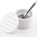 Nail Brushes Washing Cup, Ceramic Dampen Dish with Lid for Nails Monomer, Acrylic Brush Cleaner & Nail Brush Holder