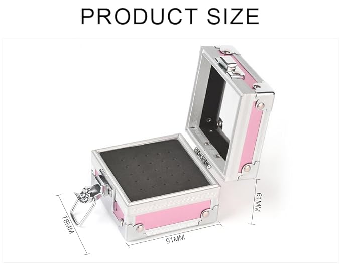 Professional 25 Holes Nail Drill Bits Box Container Nail Drill Grinding Bit Holder Nail Polish Head Storage Box Nail Tools Organizers Container Display Storage Box Manicure Tool (Black)