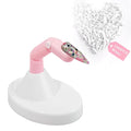 Practice Fingers for Acrylic Nails, Flexible Movable Fake Finger to Practice Fake Nails, 1PC Adjustable Pink Nail Finger Practice, 1PC White Acrylic Finger Base and 100PCS White Nail Tips