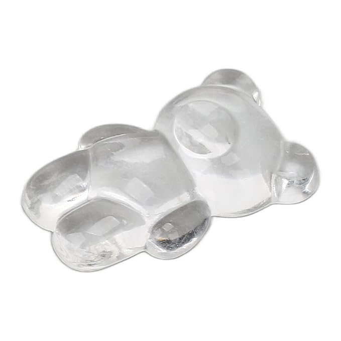 50PCS Nail Polish Color Card, Cartoon Bear Shaped Transparent Acrylic Nail Color Display DIY Manicure Tool Accessories for Nail Salon Training Practicing