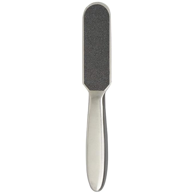 ForPro Stainless Steel Pedi File Kit - 100% Sanitizable Pedicure File for Heels and Feet - Includes Six Black 80 Grit and Six White 180 Grit Refill Strips- 8.5” L (Pack of 2)
