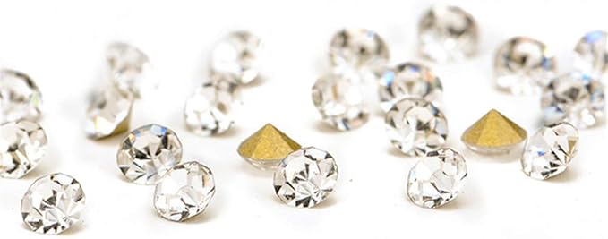 1440pcs Rhinestones Round Point Back Crystal Gem Glass Diamante Rhinestones Nail Art Decoration Jewelry Finding Beads Craft Gems (Transparent, 1.5mm)