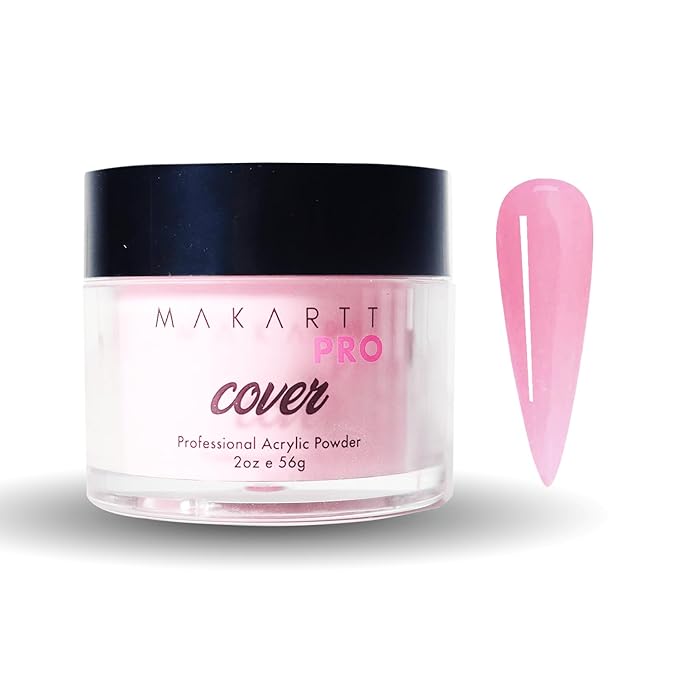 MakarttPro Acrylic Powder – Durable, Long-Lasting, Easy-Apply Formula for Nail Extensions, Overlays, Sculpting & Nail Art – 56g/2oz – Cherry Mist, Perfect for Pros and At-Home Use
