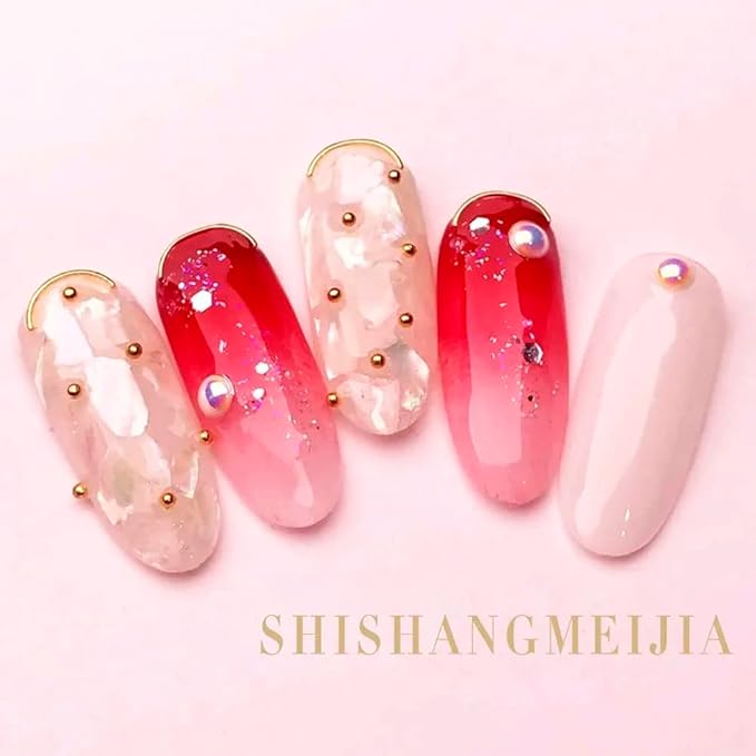 Nail Art Metal Beads 3D Steel Balls Studs Nail Beads Gold & Silver Mixed Size Caviar Beads for DIY Crafts Decoration 6 Size