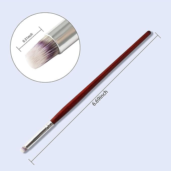 JERCLITY 5pcs Acrylic Nail Gradient Shading Brushes Set French Tip Ombre Nail Brushes Double Ended Nail Sponge Pen Manicure Tools