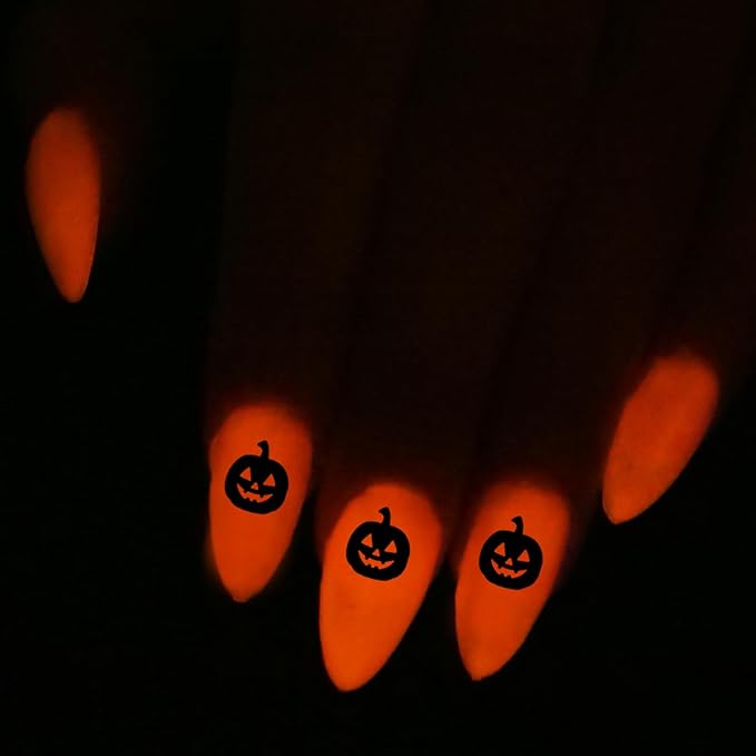 Glow in the dark Clear Gel Polish 10ML semi-clear jelly gel glow orange-red color for halloween nail art design (GP66fCOR)