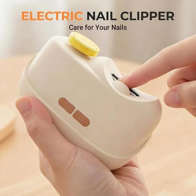 3 in 1 Electric Polishing Automatic Nail Clippers, Electric Nail Trimmer Electric Nail Clipper with Adjustable Speeds,Portable Nail Polisher for Travel (Black)