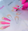 Acrylic Nail Practice Sheet Acrylic nail training mat Nail art practice Sheet Acrylic bead placement training sheet, Practice how to do acrylic nail art Acrylic Line & 3D Practice mat