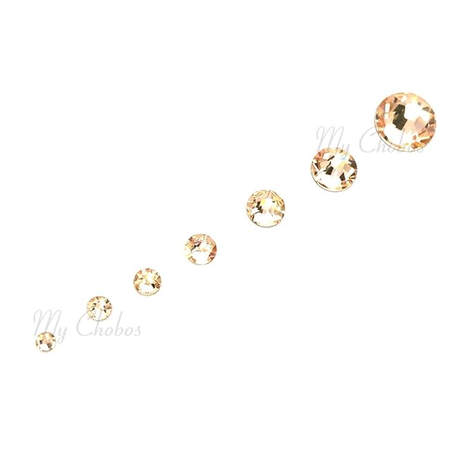 SILK (391) 144 pcs Swarovski 2058/2088 Crystal Flatbacks rhinestones nail art mixed with Sizes ss5, ss7, ss9, ss12, ss16, ss20, ss30