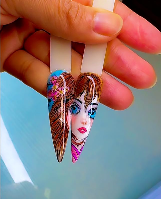 Sophie Arts Painting Gel Set (6 Pieces), 6 Count Nail Art Supplies - Glossy Finish, Ideal for Detailed Designs, Arts Nails