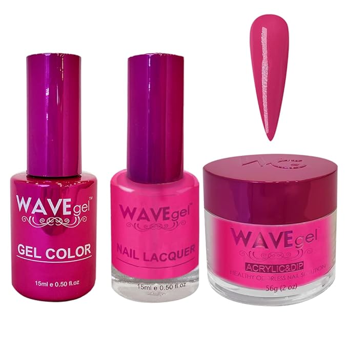 WAVEGEL Soak-Off Gel, Nail Lacquer & Acrylic/Dip Powder Matching Set - Princess Collection - #83 Prom Dress